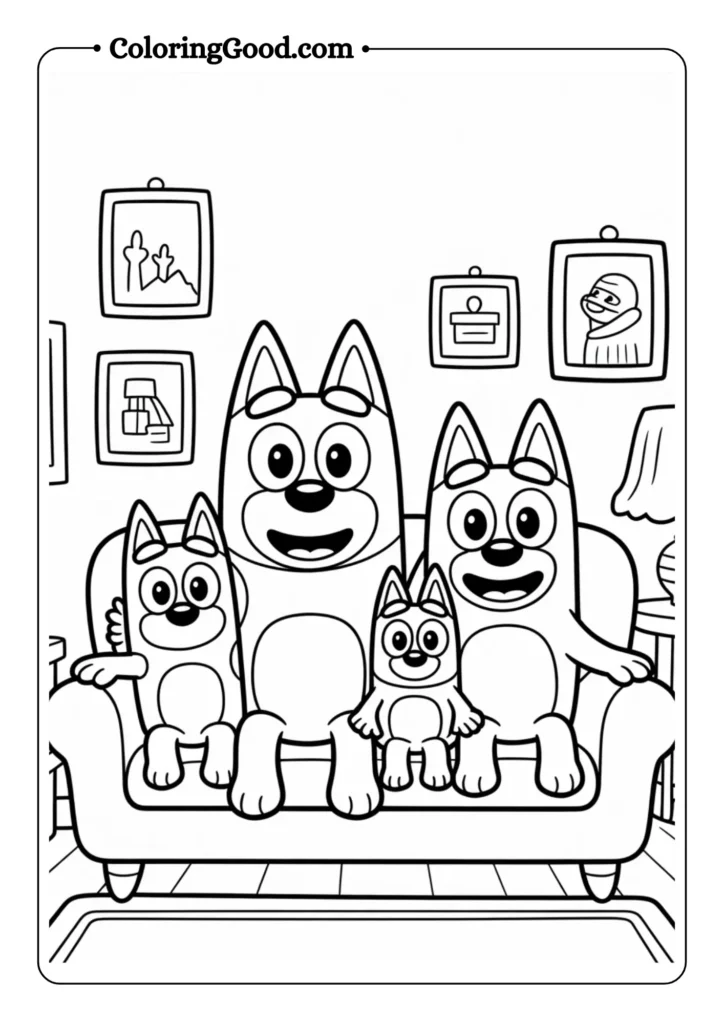 Bluey's Family Portrait