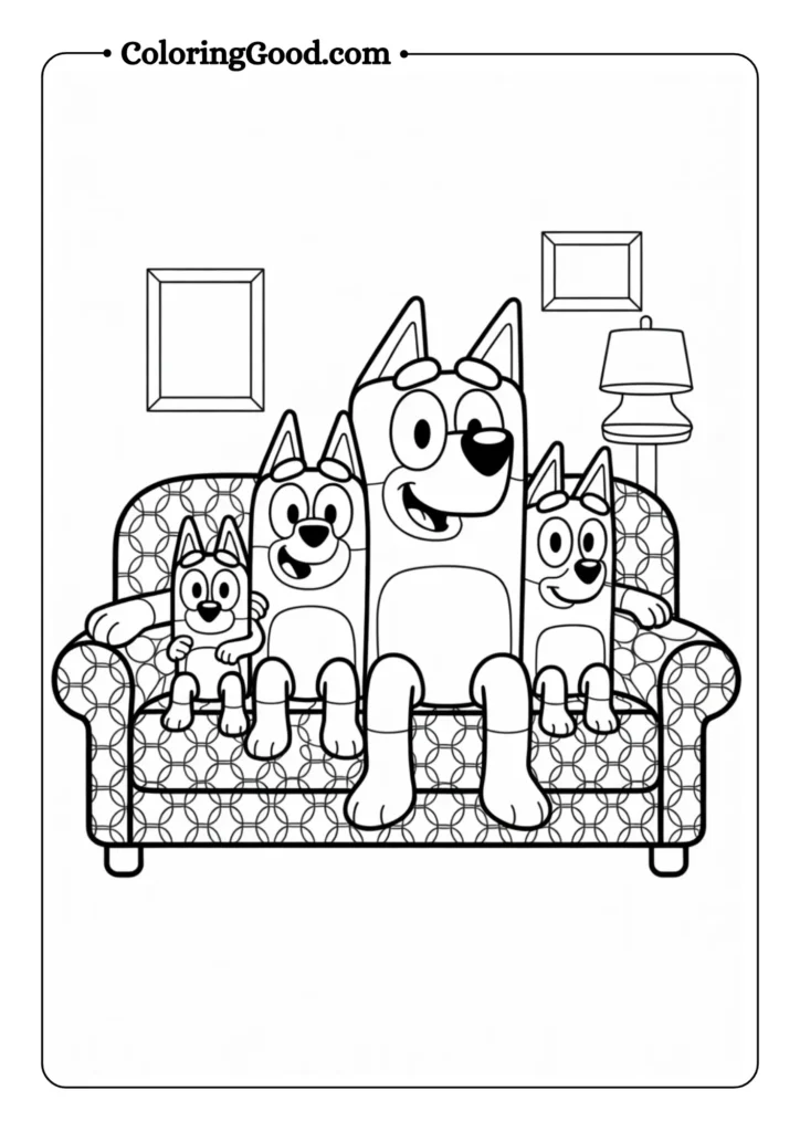 Bluey's Family Portrait