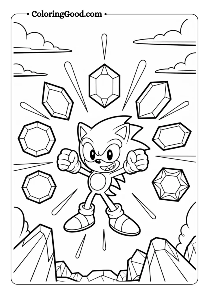 Sonic with Chaos Emeralds
