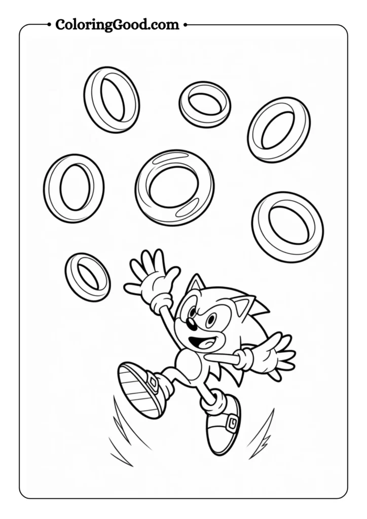Sonic Collecting Golden Rings