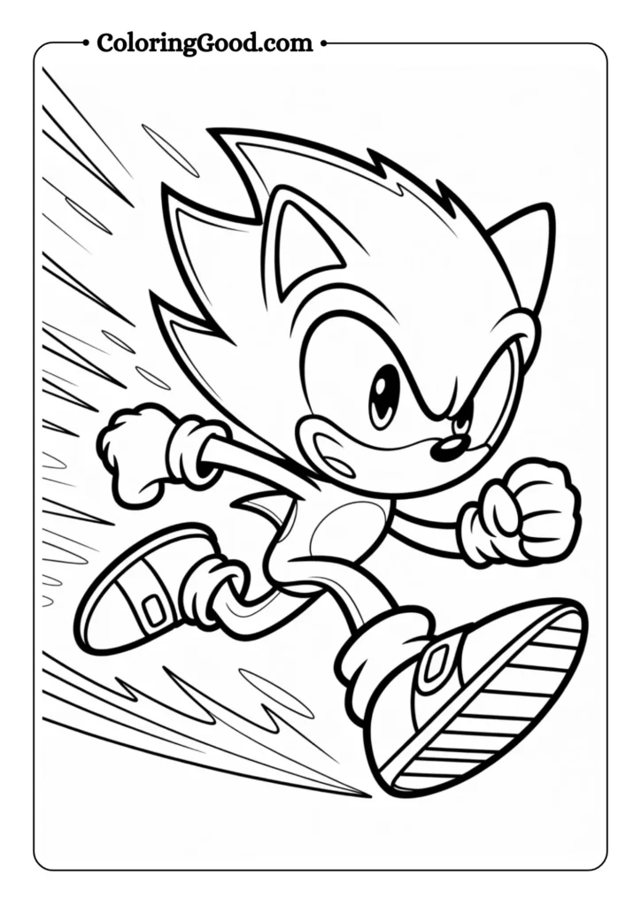 Sonic Running at Super Speed