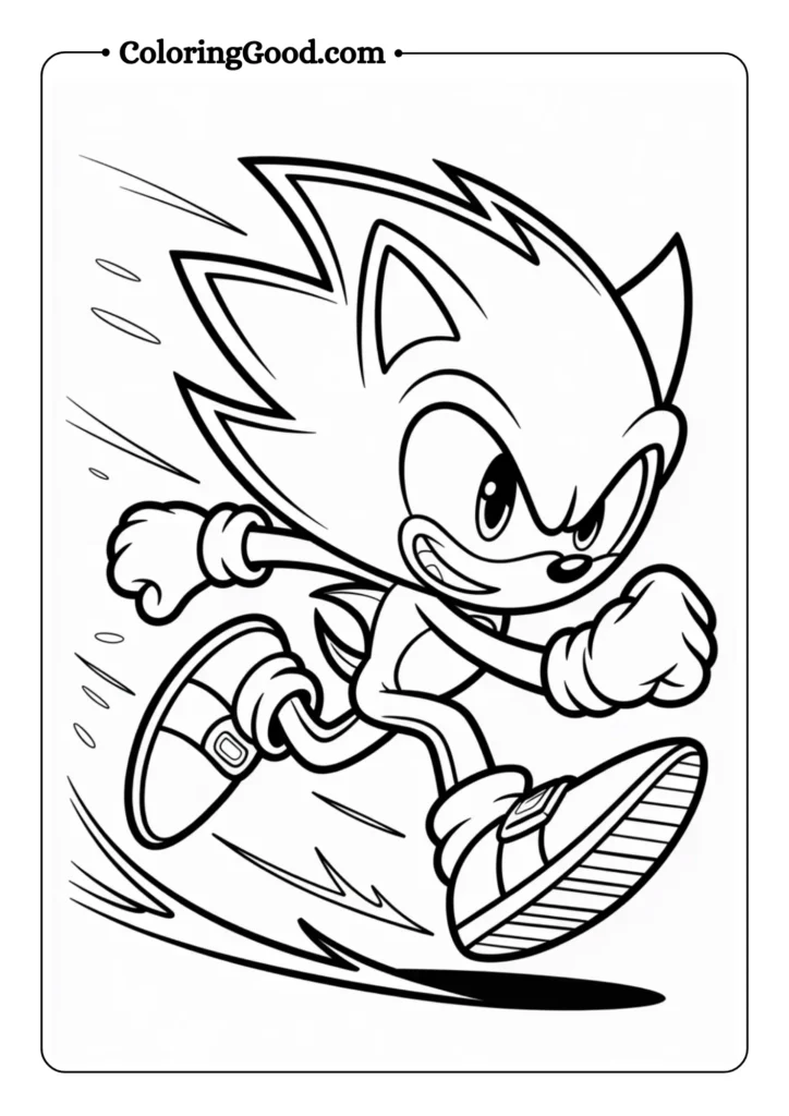 Sonic Running at Super Speed