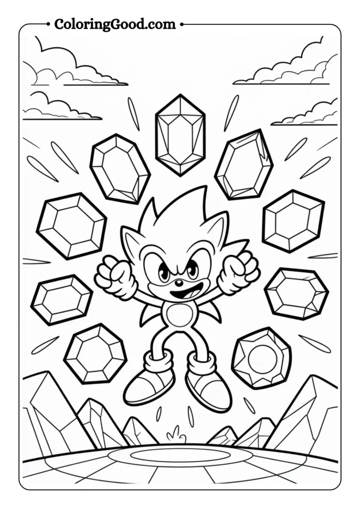Sonic with Chaos Emeralds