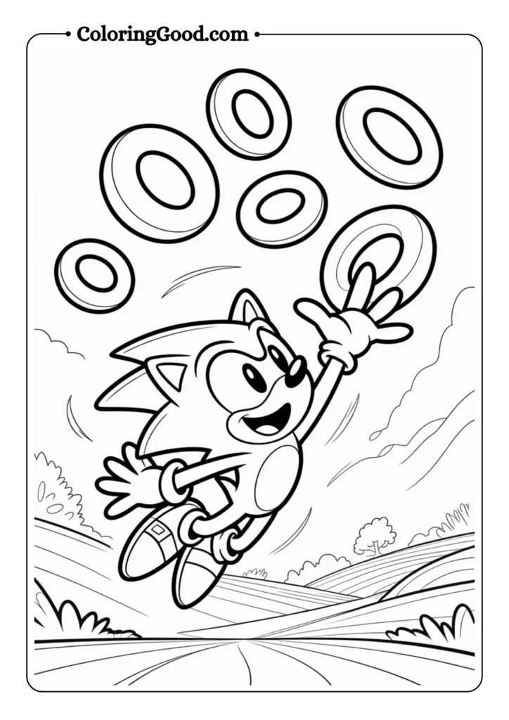 Sonic Collecting Golden Rings