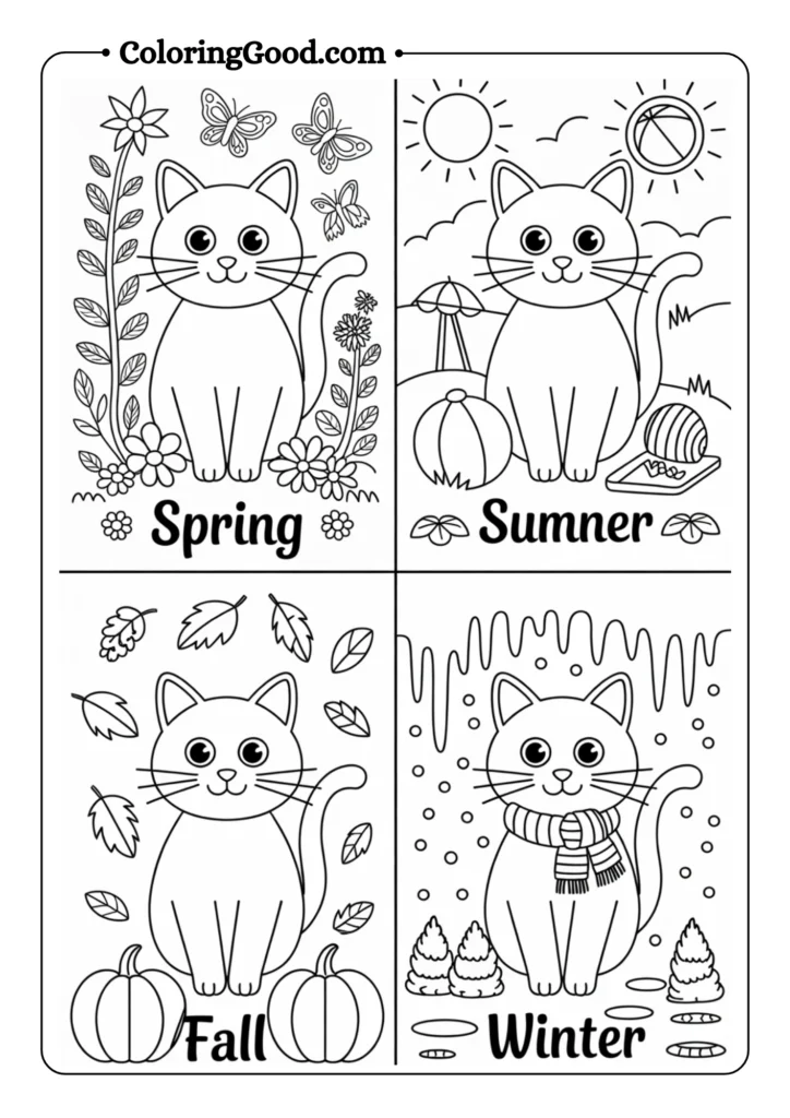 Seasonal Cat Collection Four Seasons
