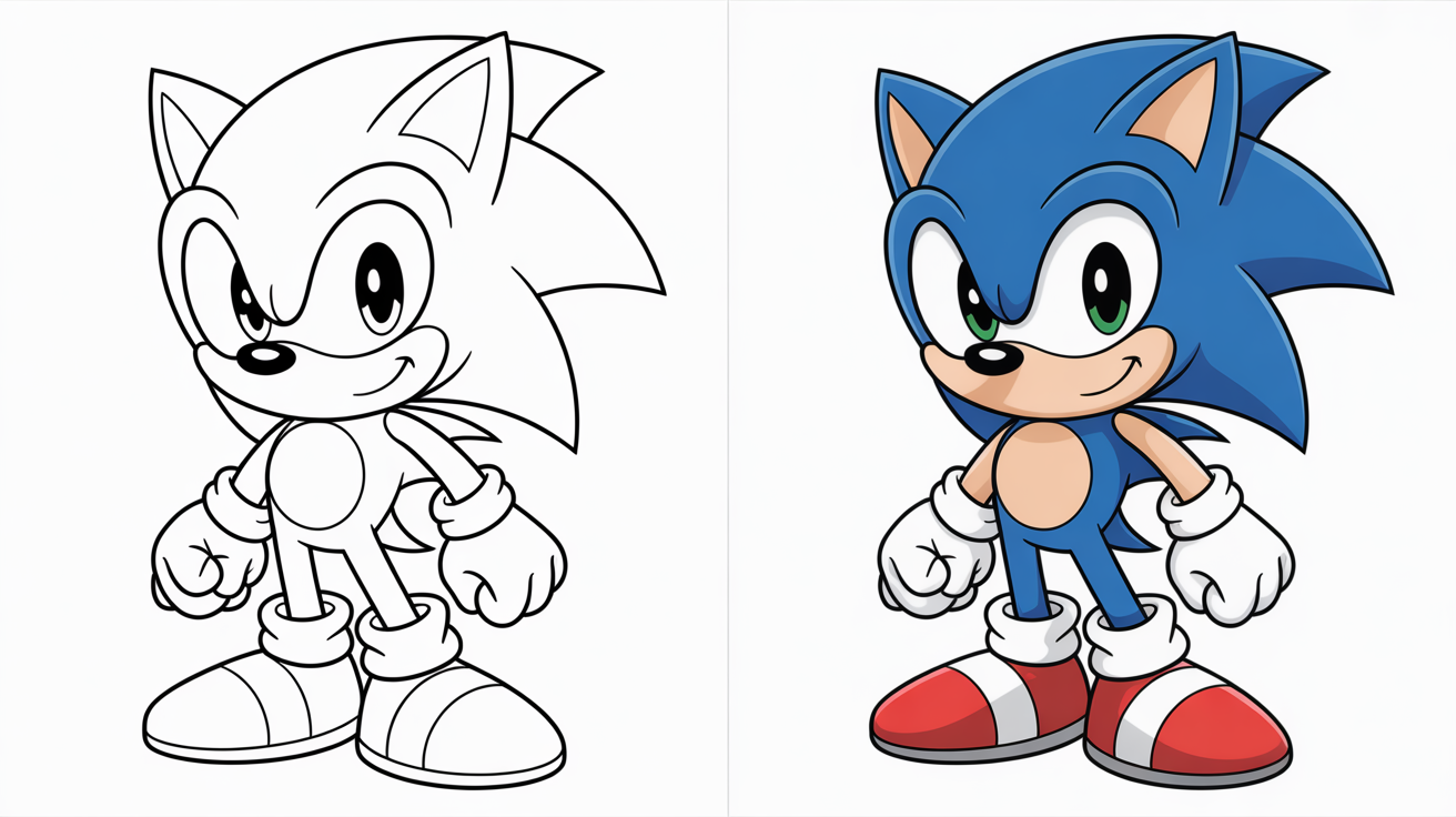 sonic coloring pages