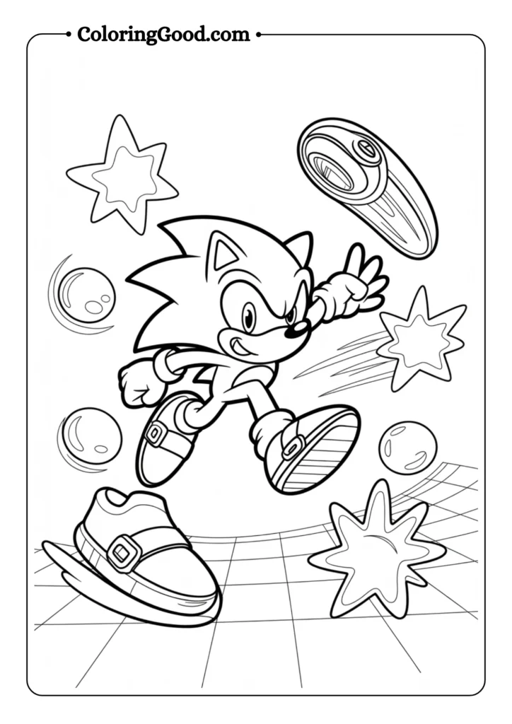 Sonic with Power-ups