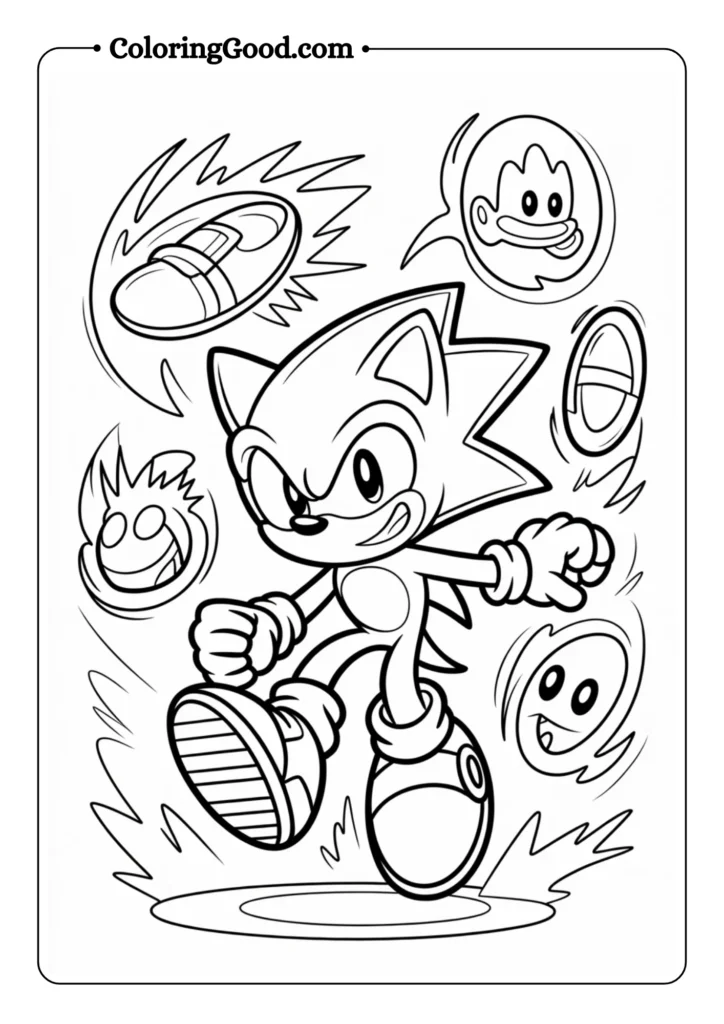 Sonic with Power-ups
